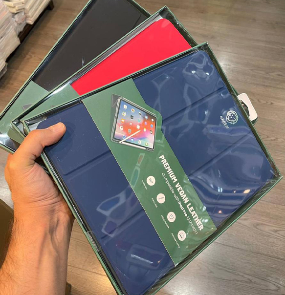 کیف آیپد iPad چرمی Laether  گرین Green مدل Vegan