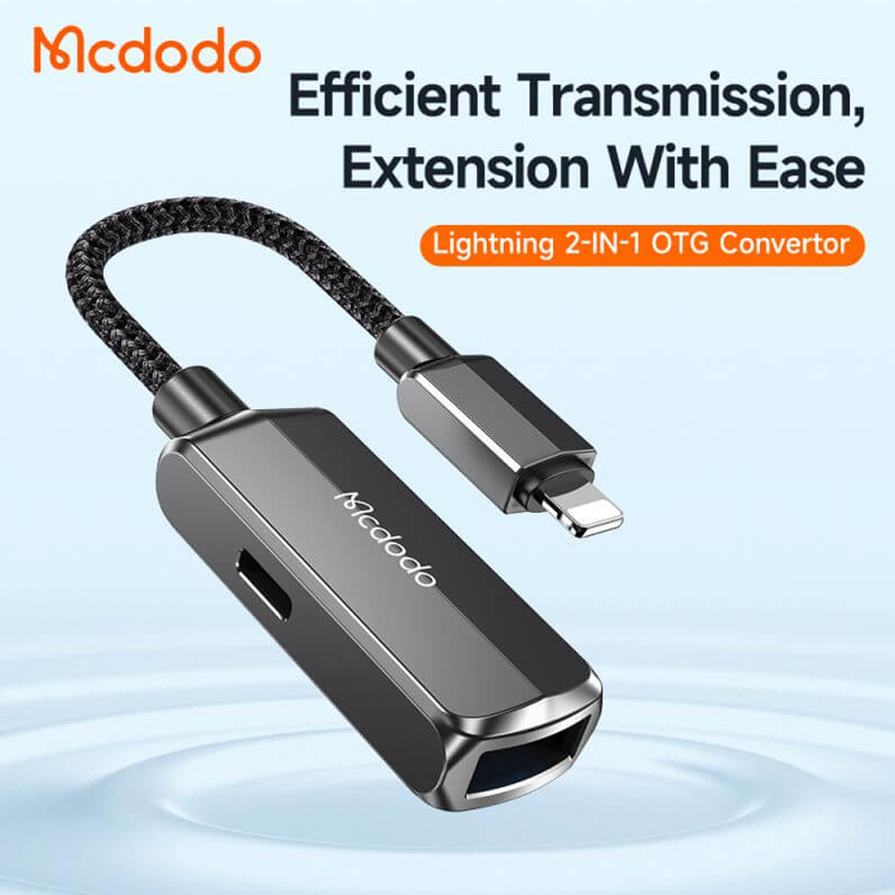 تبدیل دو کاره لایتنینگ به USB-A مک دودو Mcdodo مدل  CA-2690 با گارانتی
