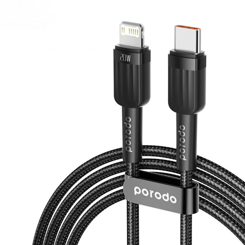 کابل شارژ USB-C to Lightning پرودو Porodo مدل PD-C20L1F با گارانتی