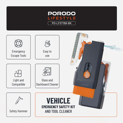 کیت ایمنی اضطراری خودرو پرودو PORODO مدل Vehicle Emergency Safety Kit LFS169