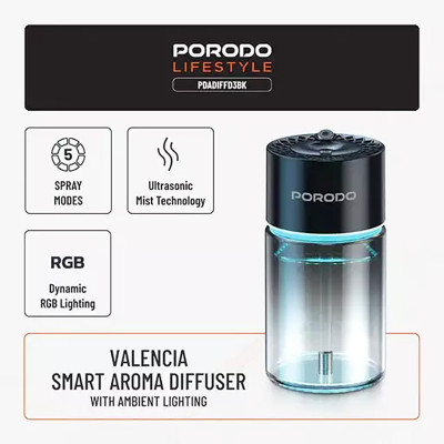 خوشبوکننده هوشمند پرودو PORODO مدل Valencia Smart Aroma Diffuser PDADIFFD3 با گارانتی