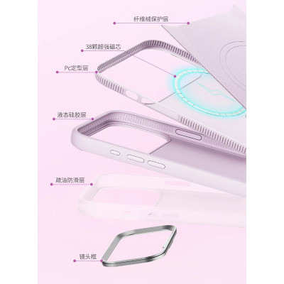 قاب چرمی مگسیف MagSafe ممومی memumi مدل نگین دار