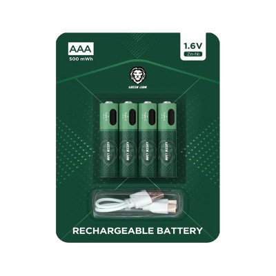باتری نیم قلمی قابل شارژ گرین لاینGreen مدل GNRGBAAA