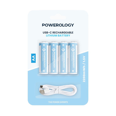 باتری قلمی AA قابل شارژ پاورولوژی Powerology مدل PAAV2RBT