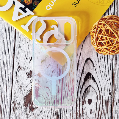 قاب مگسیف MagSafe زگ ZAGG مدل آبرنگی شفاف