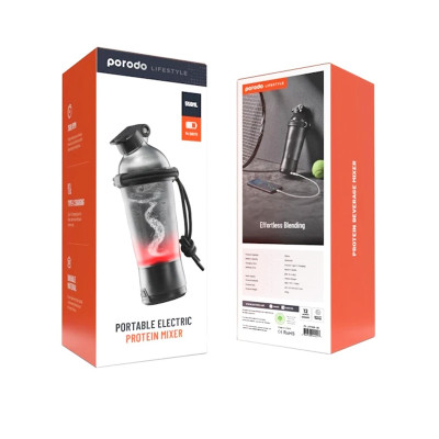 شیکر شارژی قابل حمل پرودو 550 میلی لیتر مدل PORODO ELECTRIC MIXER