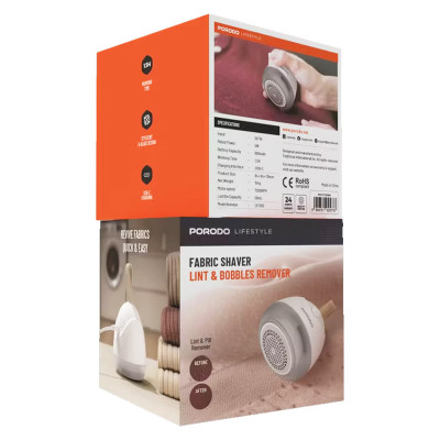 پرزگیر شارژی لباس پرودو PORODO مدل LINT & BOBBLES REMOVER