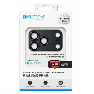 محافظ لنز تیتانیومی کوزوم KUZOOM آیفون 18 پرو مکس
